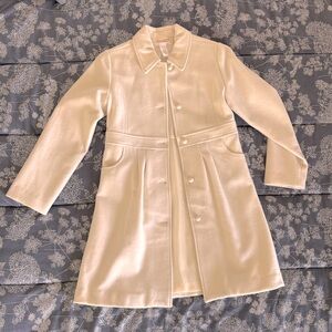 NWT girls 12 cream / winter white wool blend dress coat.  Perfect for holidays!